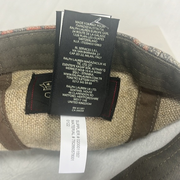 Double RRL Ralph Lauren Pure Linen Southwest Theme Men Hat Size L made in China - Picture 12 of 15